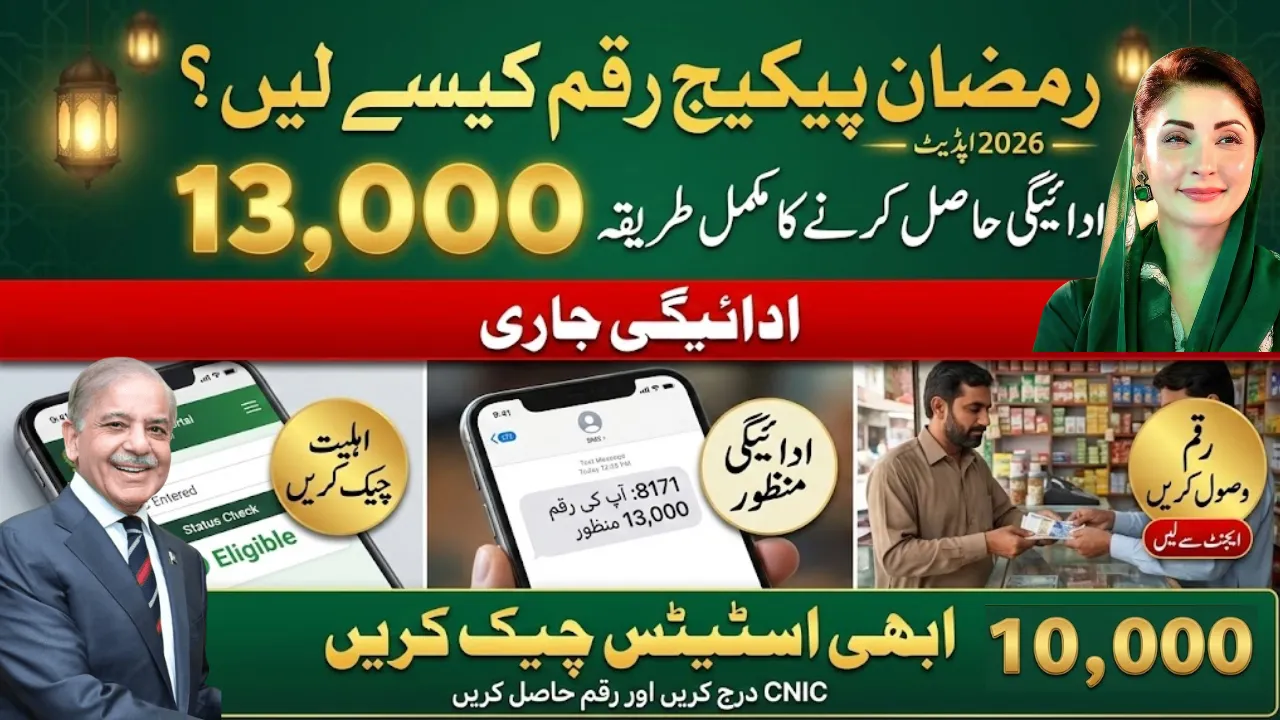 How to Receive Rs13,000 PM Ramzan Package 2026 Payment Guide